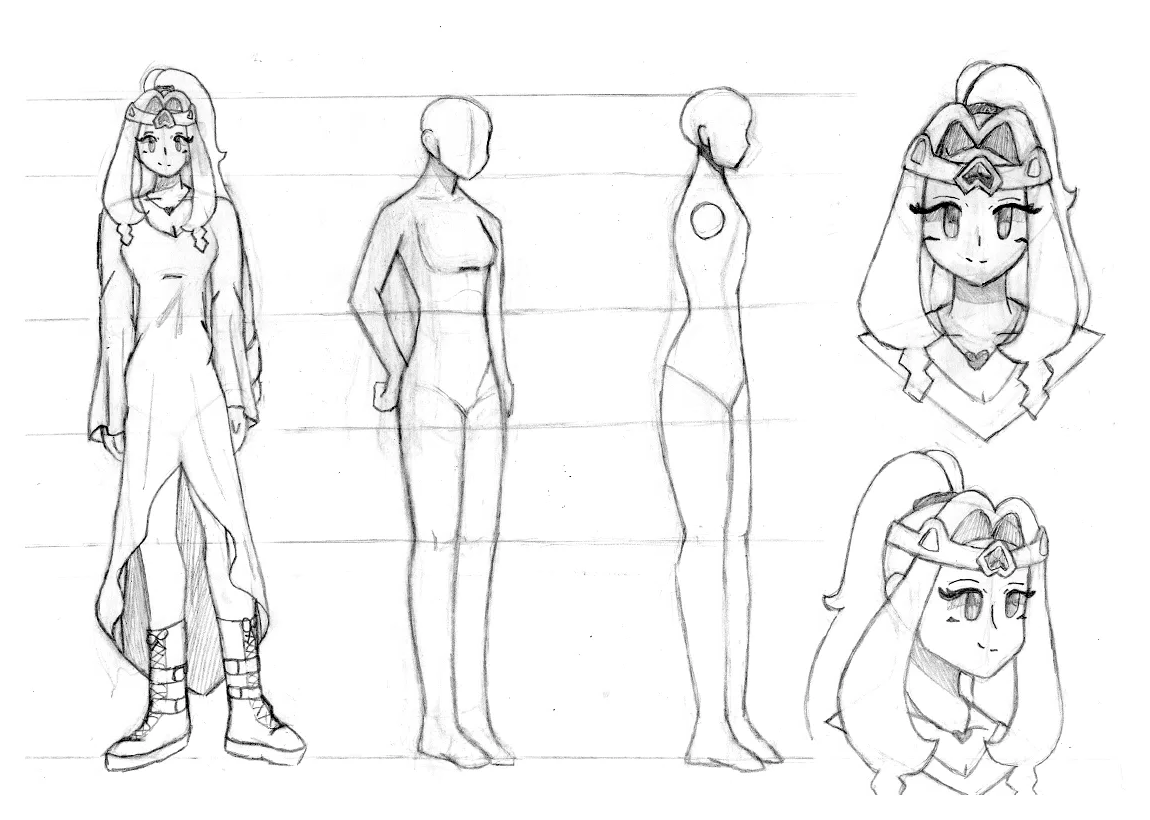 Rosa G - 11 años Concepto de personaje