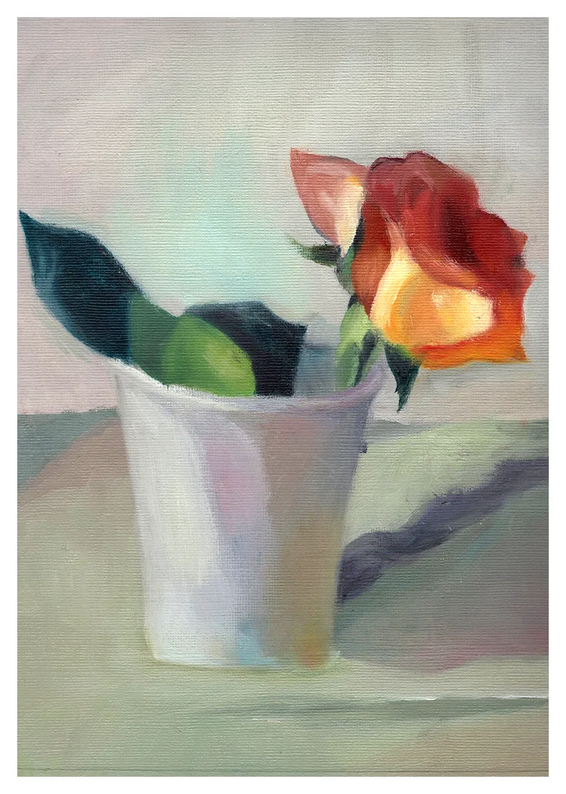 Sofia Q Vaso con rosa