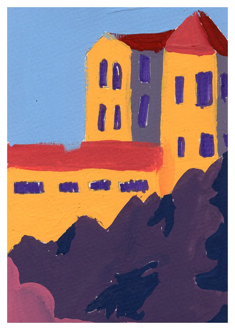 Amanda G - 6 años Castillo al atardecer